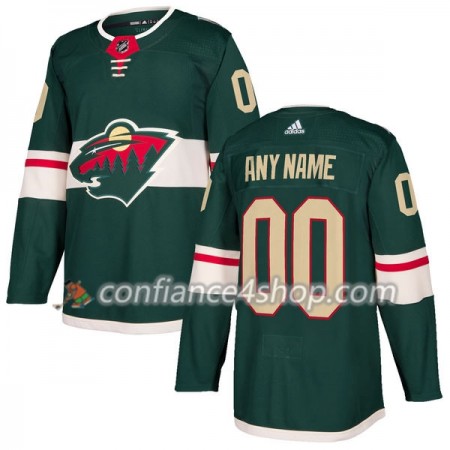 Adidas Maillot de Hockey Minnesota Wild Personnaliser 2017-2018 Vert Authentic - Homme